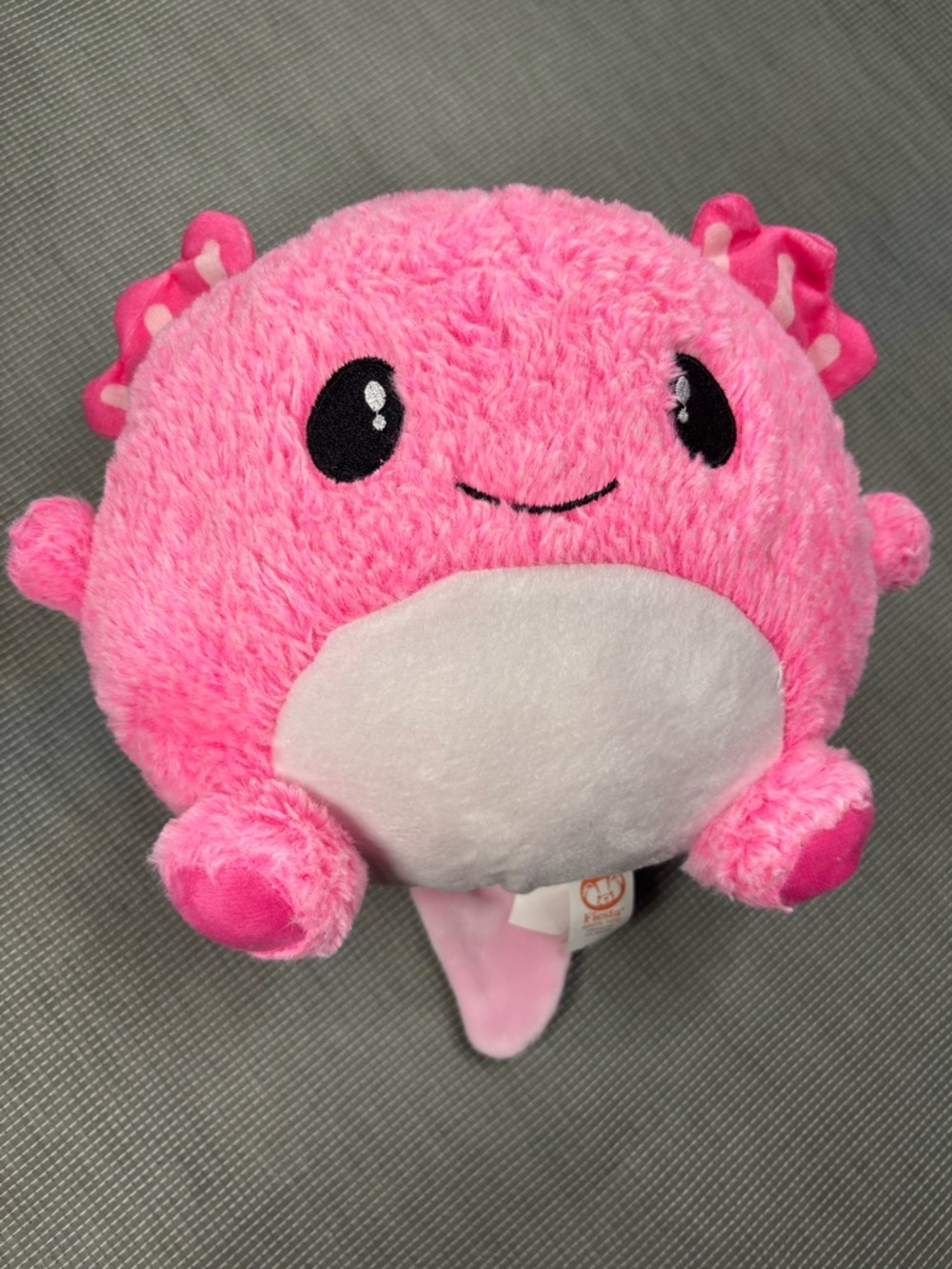 Fiesta Pink Axoloti Plush Round Fuzzy Stuffed Animal Round Cushion Toy